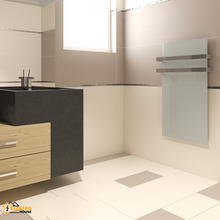 Afbeelding in Gallery-weergave laden, Ecosun GS paneel met een handdoeken drager in een badkamer